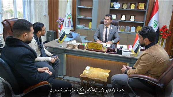 عميد كلية العلوم التطبيقية ـ هيت يلتقي موظفي الأقسام الداخلية والطلبة الساكنين فيها