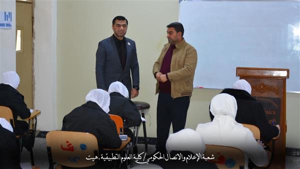 جولة تفقدية لعميد كلية العلوم التطبيقية – هيت خلال امتحانات الدور الأول