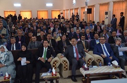 حضور السيد عميد الكلية وقائع مؤتمر (إدارة المياه بين تحديات الواقع ومتطلبات التنمية المستدامة)