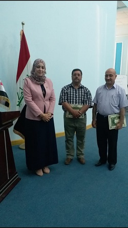 مشاركة تدريسية من كلية العلوم التطبيقية - هيت في دورة تدريبية في وزارة البيئة